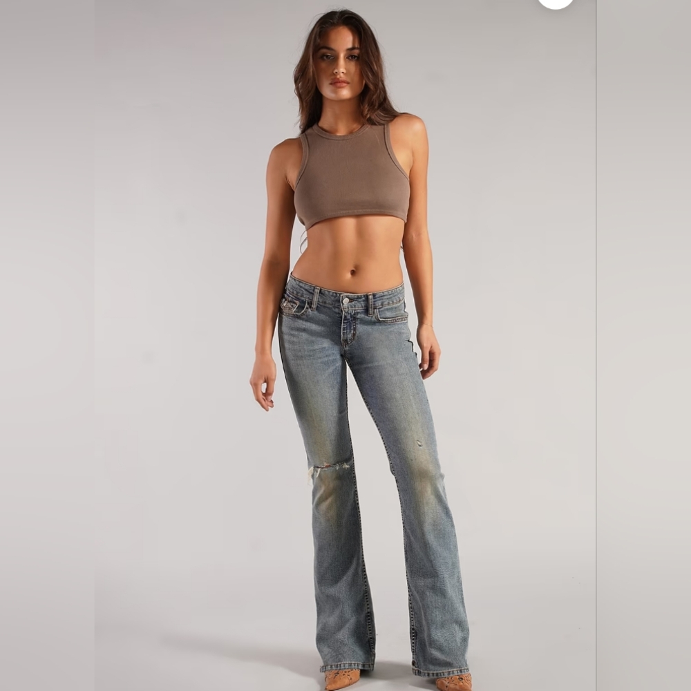 NWT Revice Iconic Mixed Emotions Woman's Denim Low Rise Flare